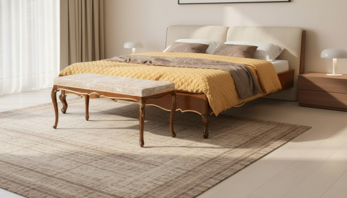 Ottoman gepolstert Bank Fousshocker Sëtz Pouffe Wunnzëmmer Designer Nei