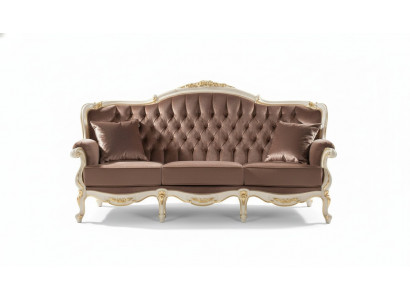 Italienesch Stil Dräisëtzer Canapé Wunnlandschaft Textilcanapé 3 Sëtz Sofa Canapéen