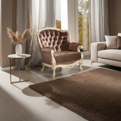 Fauteuil 1 Plaz Stoff Lounge Luxus Club Polster Plaz Neit Fauteuil Design Canapé gëtt