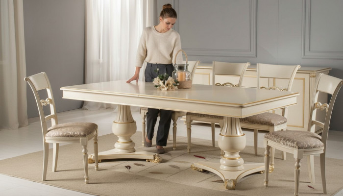 Luxuriéisen Iesszëmmerdësch Iesszëmmerdësch Holzdëscher StylesElise Iesszëmmermiwwelen