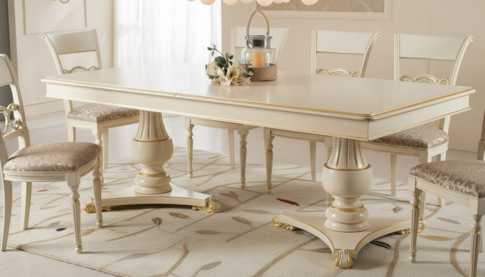 Luxuriéisen Iesszëmmerdësch Iesszëmmerdësch Holzdëscher StylesElise Iesszëmmermiwwelen