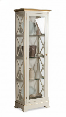 Massivholz Glasvitrine Schieferschaft Echt Holz Vitrine Wunnzëmmermöbel Kommod