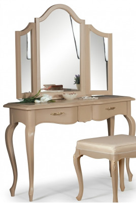 Schminktisch mat Spigel Schlofkummer Miwwelen Design Nuetsdësch Hocker 2tlg. Nei