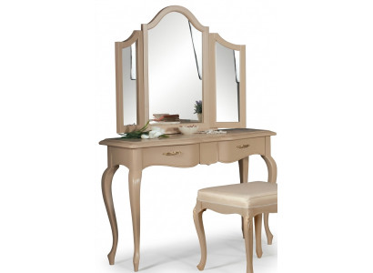 Schminktisch mat Spigel Schlofkummer Miwwelen Design Nuetsdësch Hocker 2tlg. Nei