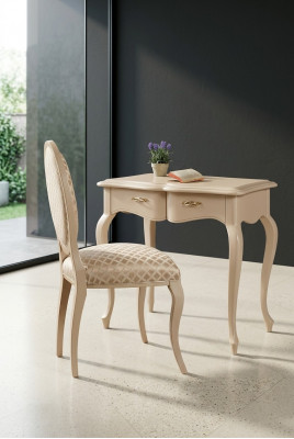 Klassesch Still, Stull Designer Holzstull Iessessel Luxus Holz Neit Miwwelen
