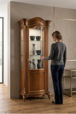 Wunnzëmmer Miwwelen Glasschaf Vitrine Holz Vitrinen Glas Schaf Schief Regaler.