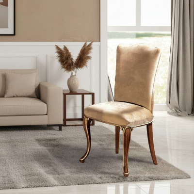 Still Holz Italienesch Miwwelen Iesszëmmer Still Luxus Design Lehnstull Echt Holz