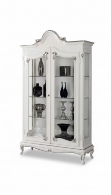 Vitrine Wäiss Glasvitrine Design Klassesch Schaf Luxus Holz Miwwel Vitrinn Nei