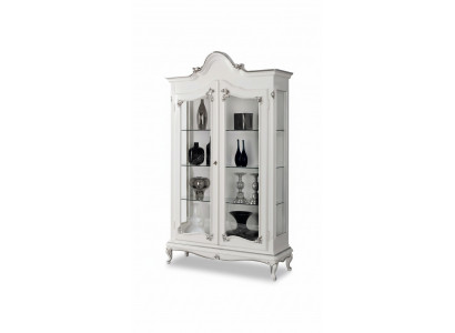 Vitrine Wäiss Glasvitrine Design Klassesch Schaf Luxus Holz Miwwel Vitrinn Nei