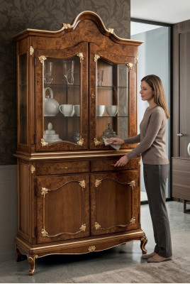 Vitrine Glas Schaf Schief Käschte Regal Holz Vitrine Design Modern Wunnzëmmer Neien