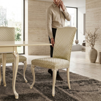 Klassesch Still Still Designer Holzstull Iesszëmmerstull Luxus Lehnstull Miwwelen