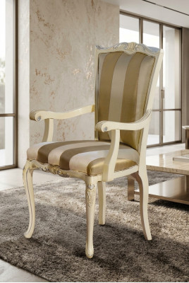 Stull Klassesch Design 1 Sëtzer Lehnstull Holz Still Italienesch Miwwelen Nei