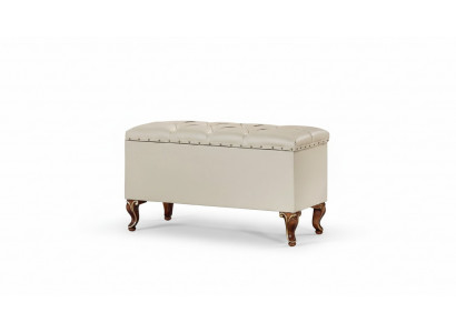 Hocker Design Holz Italienesch Miwwele Luxus Wunnzëmmer Fousshocker Stiler Elisa Nei