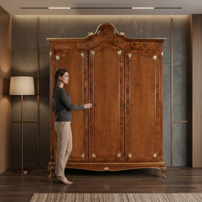 Kleederaschaf Holzaschaf Schaf Massiv Schlofzëmmer Miwwelen Holz Vollholz Nei