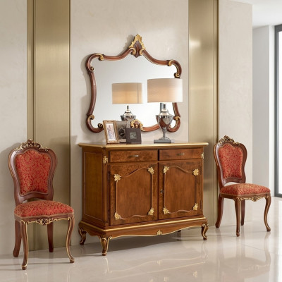 Anrichte Kommode Spigel Kommode Tiräng Holz Art Deco Luxus Design Set 2tlg