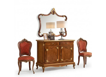 Anrichte Kommode Spigel Kommode Tiräng Holz Art Deco Luxus Design Set 2tlg