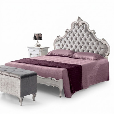 Chesterfield Bett Design a Polster Luxus-Doppel Hotel Better Italienesch Holz Nei