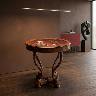 Couchtisch Holzdësch Design Still Italieneschen Rondësch Holz Säitentësch