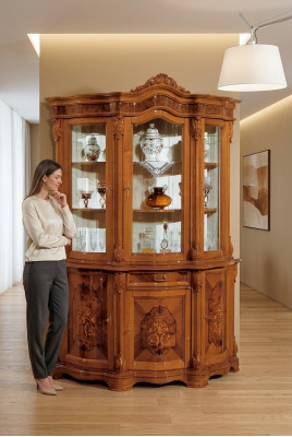 Vitrine Italienesch Luxus Miwwelen Vitrinen Anrichte Schaf Glas Design Schiefcher