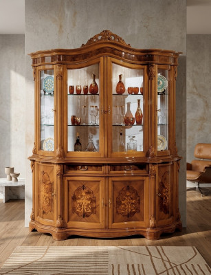 xxl Vitrinnen Glas Schaf Echt Holz Vitrine Kommod Italienesch Miwwelen Schranken