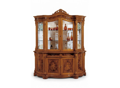 xxl Vitrinnen Glas Schaf Echt Holz Vitrine Kommod Italienesch Miwwelen Schranken