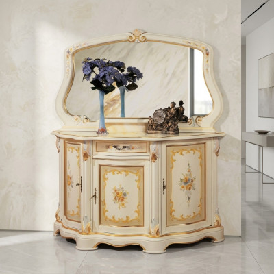 Elegant Stil Miwwelen Schlofkummer Kommode Schaf Klassesch Anrichte mat Spigel