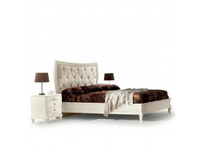 Bett Schlofschlofzëmmer Set Bett 2x Noperldesch Holz Klassesch Italienesche Miwwelen 3 Deeler