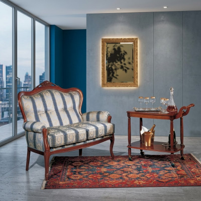 Zweesëtzer Canapé 2 Sëtzer Design Canapéë Polster Klassesch Sëtz Stoff Textil Couch