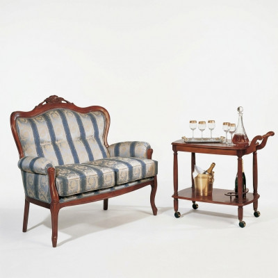 Zweesëtzer Canapé 2 Sëtzer Design Canapéë Polster Klassesch Sëtz Stoff Textil Couch