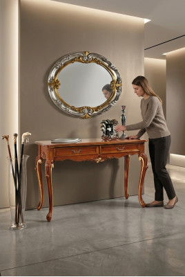 Konsolendësch Spigel Sideboard Set Nei Holz Italienesch Miwwelen Stil StileElisa