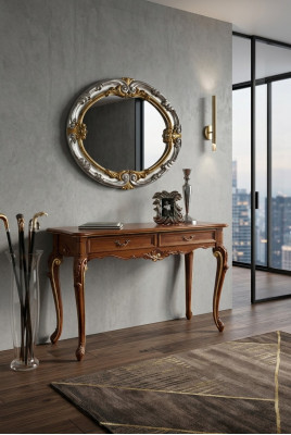 Konsolendësch Spigel Sideboard Set Nei Holz Italienesch Miwwelen Stil StileElisa