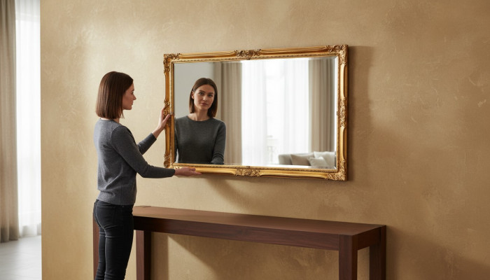 Spigel Italienesch Klassëschen Design Miwwelen Wandspegels Holz Miwwelen xll grouss