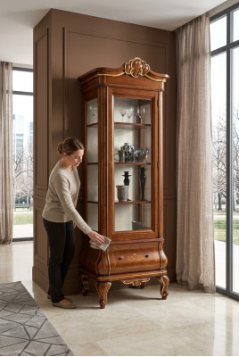 Vitrinn Glasschaf Holz Schief Wonnersall Vitrinnen Italienesch Luxus Miwwelen