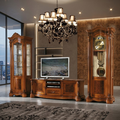Wunnen Zëmmer rtv Vitrine Wunnwand Schief Design tv Art déco Vitrinen Set Schaf