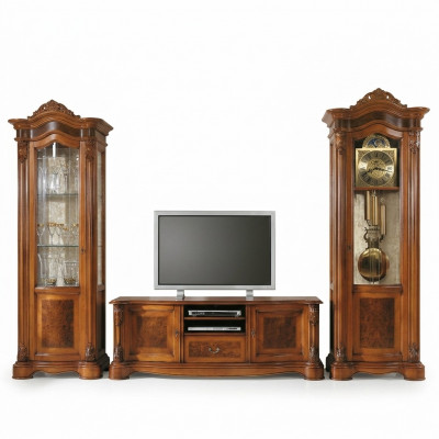 Wunnen Zëmmer rtv Vitrine Wunnwand Schief Design tv Art déco Vitrinen Set Schaf