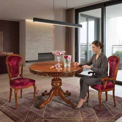 Designer Massivholz Iessdësch Iesszëmmer Ausklappbar Iessdësch Verlängerungsplack