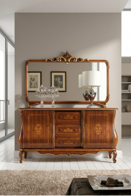 Sideboard mat Spigel Anrichte Sideboards Holz Schaf Möbel Kommoden Braun Nei