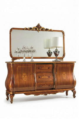Sideboard mat Spigel Anrichte Sideboards Holz Schaf Möbel Kommoden Braun Nei