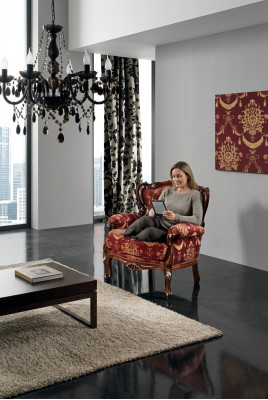 Miwwelen Still Art déco Design Fauteuil Textil Wunnzëmmer Lounge Luxus Design Nei