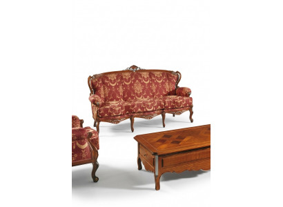Klassesch 3-Sëtzer Canapé Sofa Canapé Polstersofa Couchen Barock Sofa