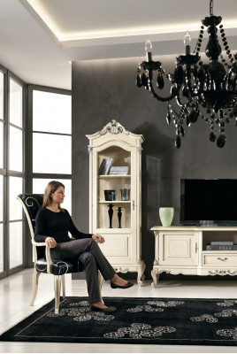 Klassesch Wunnwand Set Vitrin rtv Sideboard Vitrinnen Schaf Schief 3tlg.