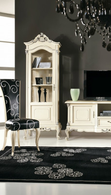 Klassesch Wunnwand Set Vitrin rtv Sideboard Vitrinnen Schaf Schief 3tlg.