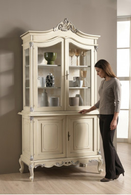 Vitrine Italienesch Luxus Miwwelen Vitrinen Anrichte Schaf Glas Design Schiefcher
