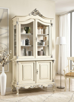 Vitrine Italienesch Luxus Miwwelen Vitrinen Anrichte Schaf Glas Design Schiefcher