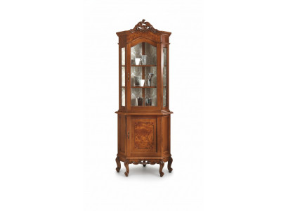 Schief Schief Glas Vitrine Massivholz Vitrine Wunnzëmmer Miwwelen Anrichte