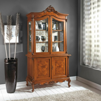 Vitrin Italienesch Luxus Miwwelen Vitrinne Anricht Schaf Glas Design Schief