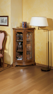 Vitrine Italienesch Luxus Miwwelen Vitrinen Kommoud Schaf Glas Design Schief
