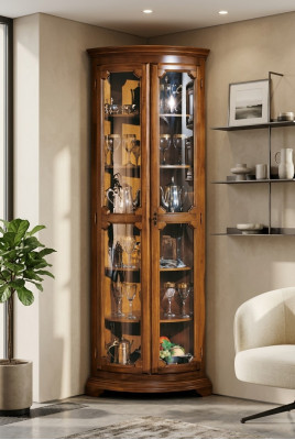 Vitrinen Glas Schaf Italienesch Miwwelen Vitrin Wunnzëmmer Anrichte Schief