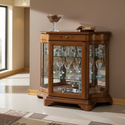 Bar Schaf Schief Anrichte Vitrin Glasschaf Vitrinen Italienesch Miwwelen