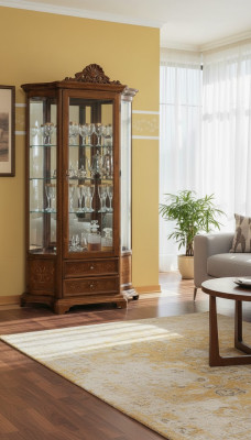Miwwelen Glasschaf Vitrinne Holz Vitrinnen Glas Schaf Schief Regaler Italien